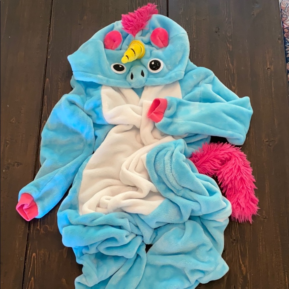 Super cute blue Unicorn onesie!